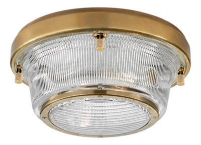 Grant Medium Flush Mount - Natural Brass